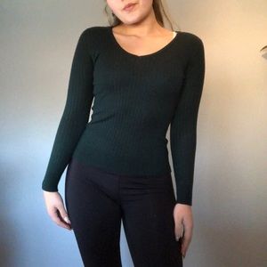 Dark Green Long Sleeve Top